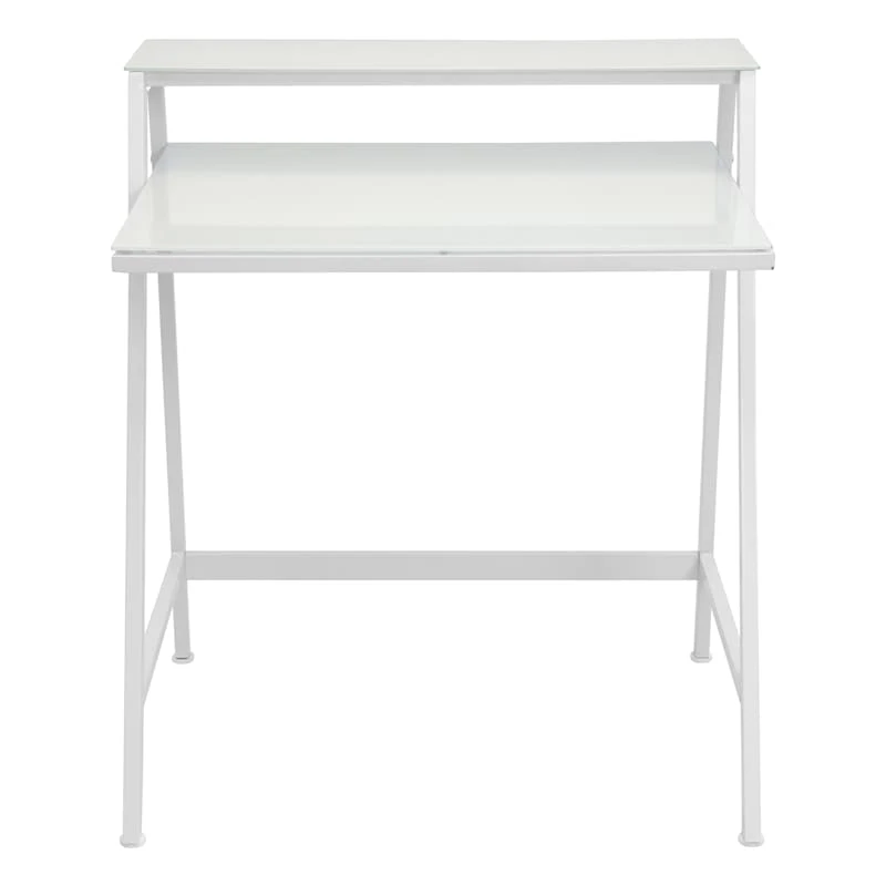 2-Tier Lola Desk, White 2 2-Tier Lola Desk, White - Image 2