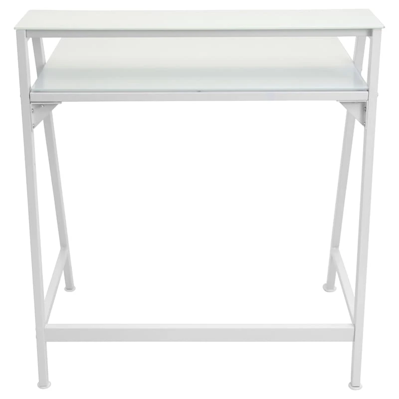 2-Tier Lola Desk, White 5 2-Tier Lola Desk, White - Image 5
