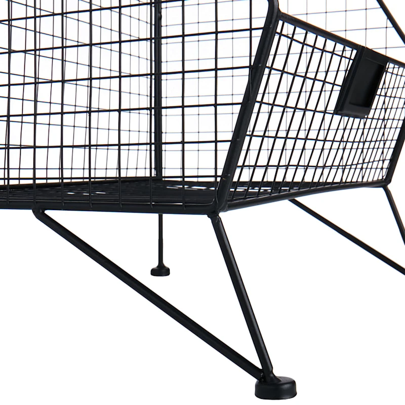 3-Tier Black Metal Mesh Shelf 4 3-Tier Black Metal Mesh Shelf - Image 4