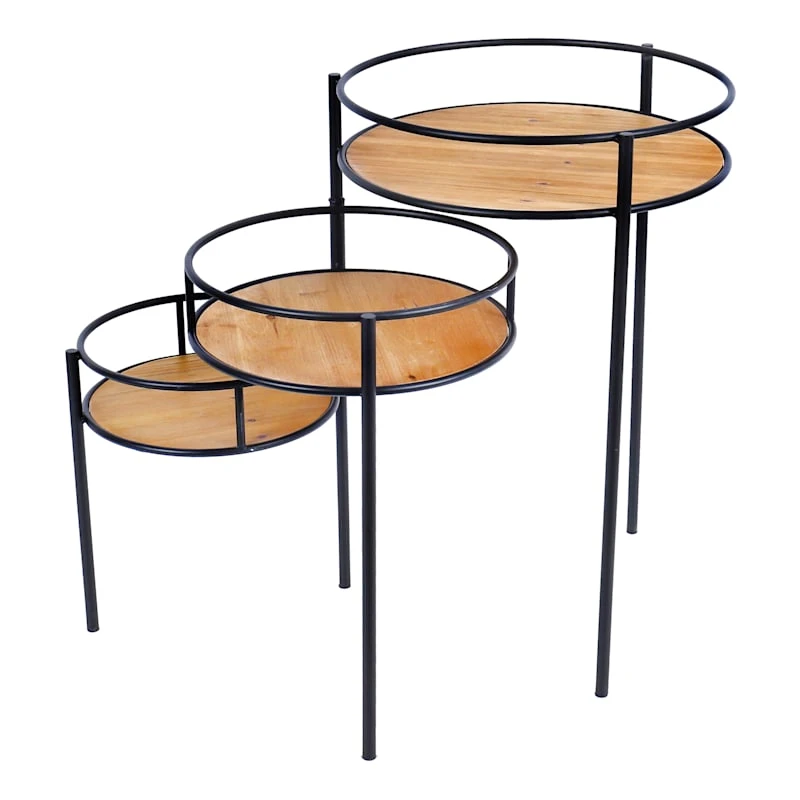 35in Wood And Metal Folding Stand 1 35in Wood And Metal Folding Stand