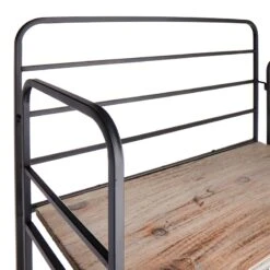 4-Tier Black Metal Baker Rack With Folding Wood Top Shelves -Hot Sale Furniture Shop 4 tier black metal baker rack with folding wood top shelves 3