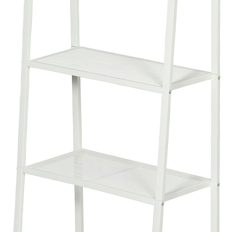 4-Tier Metal Rack, White 3 4-Tier Metal Rack, White - Image 3
