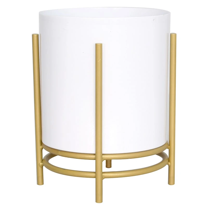 7.7in Metal Planter Stand White 1 7.7in Metal Planter Stand White