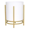 9.5in Metal Planter Stand White