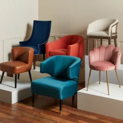 Aura Green Velvet Wrap Around Armchair With Brass Capped Legs -Hot Sale Furniture Shop aura green velvet wrap around armchair with brass capped legs 3