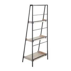 Black Metal Folding Rack With Wood Tray Shelves -Hot Sale Furniture Shop black metal folding rack with wood tray shelves 2