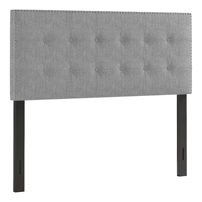 Brian Grey Tufted Headboard, Queen 1 Brian Grey Tufted Headboard, Queen