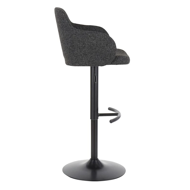 Bryce Adjustable Barstool, Dark Grey 3 Bryce Adjustable Barstool, Dark Grey - Image 3