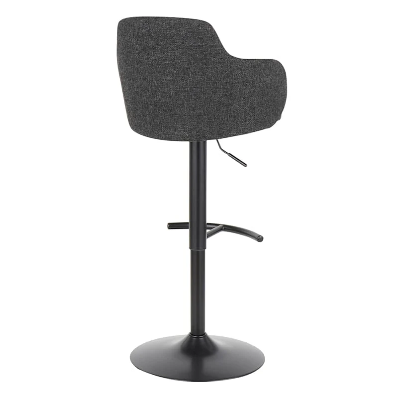 Bryce Adjustable Barstool, Dark Grey 5 Bryce Adjustable Barstool, Dark Grey - Image 5