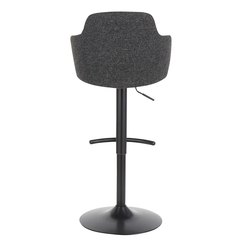 Bryce Adjustable Barstool, Dark Grey 6 Bryce Adjustable Barstool, Dark Grey - Image 6