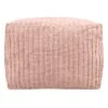 Bubble Dot Striped Pouf, Dusty Coral
