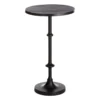 Calvin Black Metal Accent Table, 22"