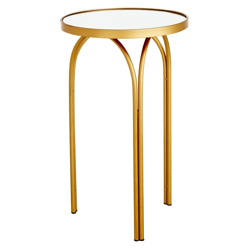 Colton Mirrored-Top Accent Table, Gold 1 Colton Mirrored-Top Accent Table, Gold