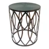 Copper Round Metal Side Table, Medium