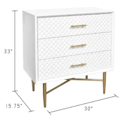 Crosby St 3-Drawer Studio Cabinet, White -Hot Sale Furniture Shop crosby st 3 drawer studio cabinet white 3