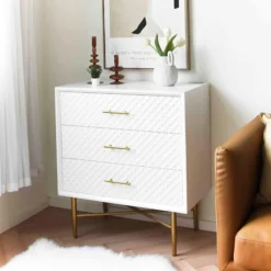 Crosby St 3-Drawer Studio Cabinet, White -Hot Sale Furniture Shop crosby st 3 drawer studio cabinet white 4