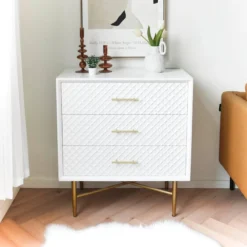 Crosby St 3-Drawer Studio Cabinet, White -Hot Sale Furniture Shop crosby st 3 drawer studio cabinet white 5