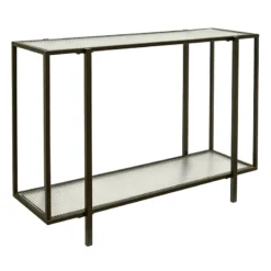 Crosby St Cooper Metal Console Table, Black