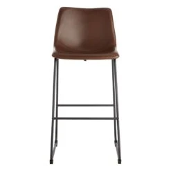 Crosby St Drake Espresso Brown Faux Leather Barstool -Hot Sale Furniture Shop crosby st drake espresso brown faux leather barstool 2