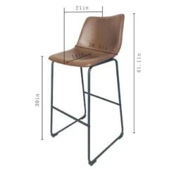Crosby St Drake Espresso Brown Faux Leather Barstool -Hot Sale Furniture Shop crosby st drake espresso brown faux leather barstool 5