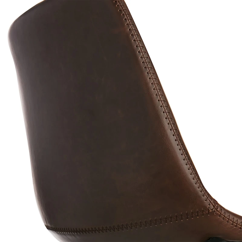 Crosby St Drake Espresso Brown Faux Leather Counter Stool 5 Crosby St Drake Espresso Brown Faux Leather Counter Stool - Image 5