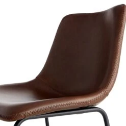 Crosby St Drake Espresso Brown Faux Leather Dining Chair -Hot Sale Furniture Shop crosby st drake espresso brown faux leather dining chair 3