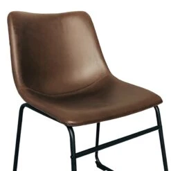 Crosby St Drake Espresso Brown Faux Leather Dining Chair -Hot Sale Furniture Shop crosby st drake espresso brown faux leather dining chair 4
