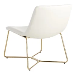 Crosby St Drake Faux Leather Lounge Chair, White -Hot Sale Furniture Shop crosby st drake faux leather lounge chair white 2