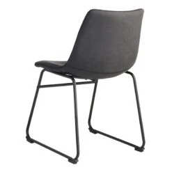 Crosby St Drake Modern Industrial Faux Leather Dining Chair, Grey -Hot Sale Furniture Shop crosby st drake modern industrial faux leather dining chair grey 2