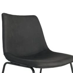 Crosby St Drake Modern Industrial Faux Leather Dining Chair, Grey -Hot Sale Furniture Shop crosby st drake modern industrial faux leather dining chair grey 4
