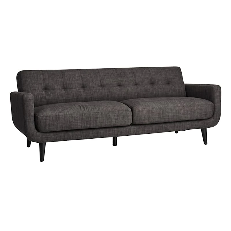 Crosby St Hadley Tufted Back Sofa, Charcoal Grey 1 Crosby St Hadley Tufted Back Sofa, Charcoal Grey