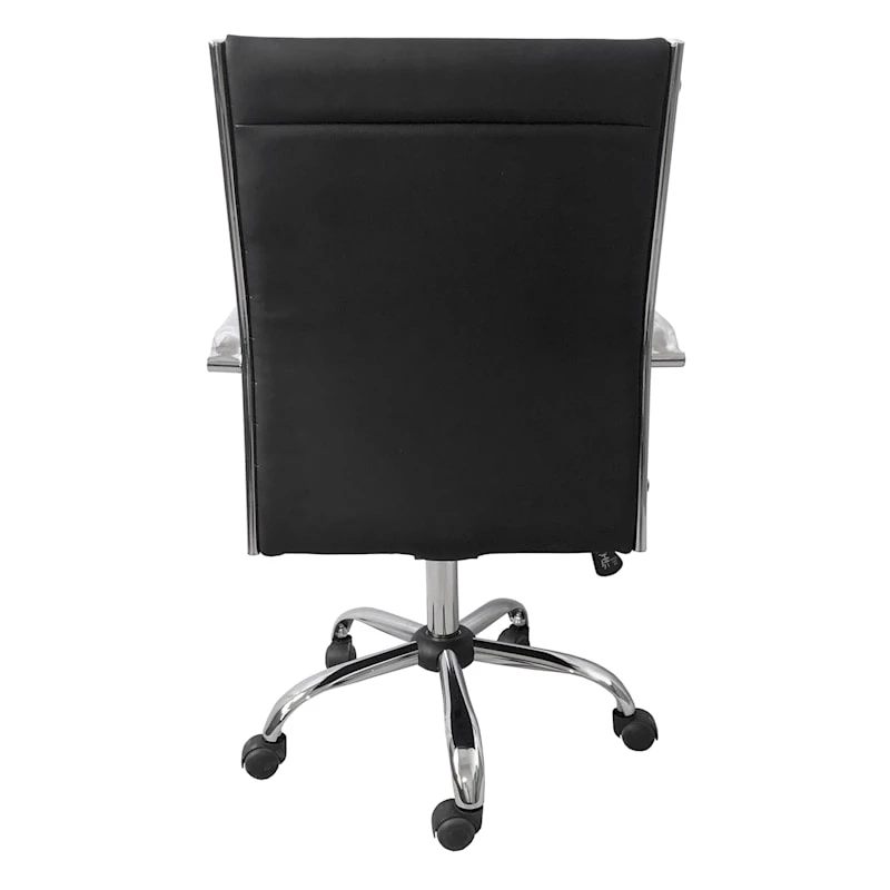 Crosby St Maxwell Adjustable Faux Leather Office Chair, Black 4 Crosby St Maxwell Adjustable Faux Leather Office Chair, Black - Image 4
