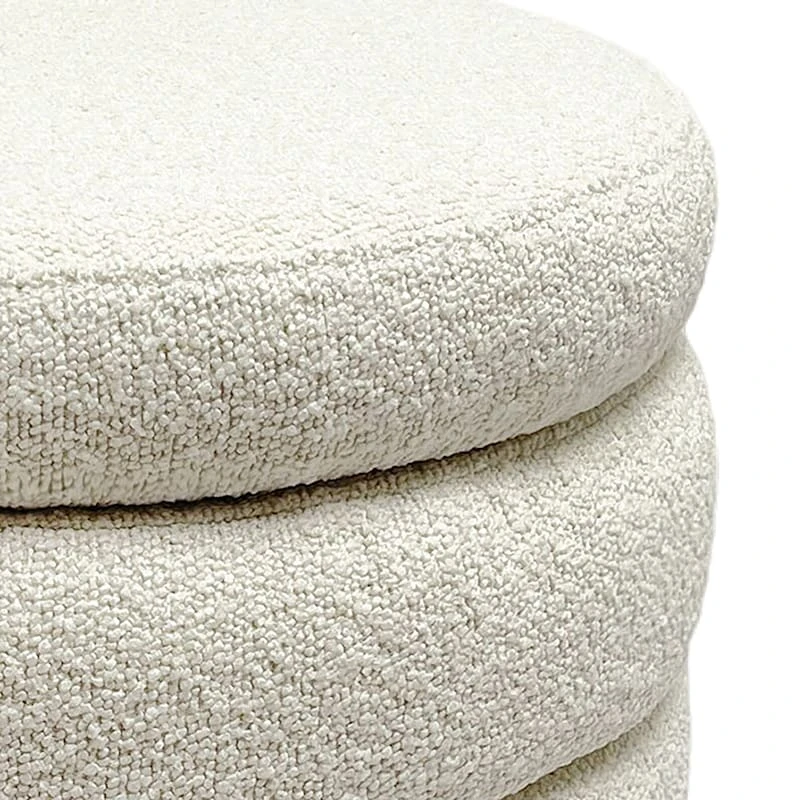Crosby St Pax Cream Boucle Storage Ottoman 3 Crosby St Pax Cream Boucle Storage Ottoman - Image 3