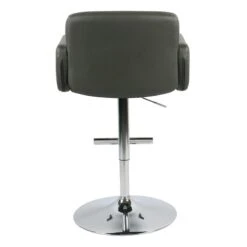 Crosby St Stout Adjustable Faux Leather Barstool, Grey -Hot Sale Furniture Shop crosby st stout adjustable faux leather barstool grey 3