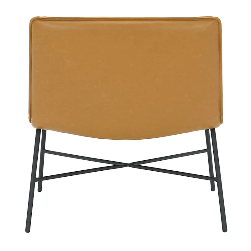 Crosby St Zoey Faux Leather Accent Chair, Camel 5 Crosby St Zoey Faux Leather Accent Chair, Camel - Image 5