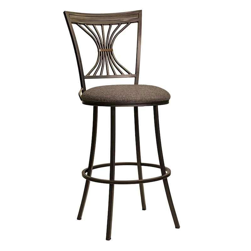 Devon Brown Swivel Barstool, 30" 1 Devon Brown Swivel Barstool, 30"