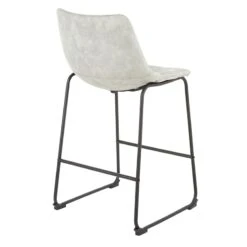 Drake Modern Industrial Faux Leather Counter Stool, Light Grey 8 Drake Modern Industrial Faux Leather Counter Stool, Light Grey -Hot Sale Furniture Shop drake modern industrial faux leather counter stool light grey 3