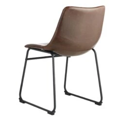 Drake Modern Industrial Faux Leather Dining Chair, Espresso 8 Drake Modern Industrial Faux Leather Dining Chair, Espresso -Hot Sale Furniture Shop drake modern industrial faux leather dining chair espresso 2