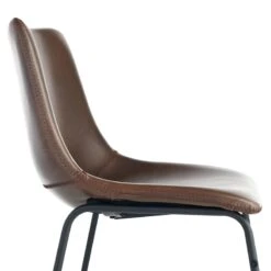 Drake Modern Industrial Faux Leather Dining Chair, Espresso 9 Drake Modern Industrial Faux Leather Dining Chair, Espresso -Hot Sale Furniture Shop drake modern industrial faux leather dining chair espresso 3