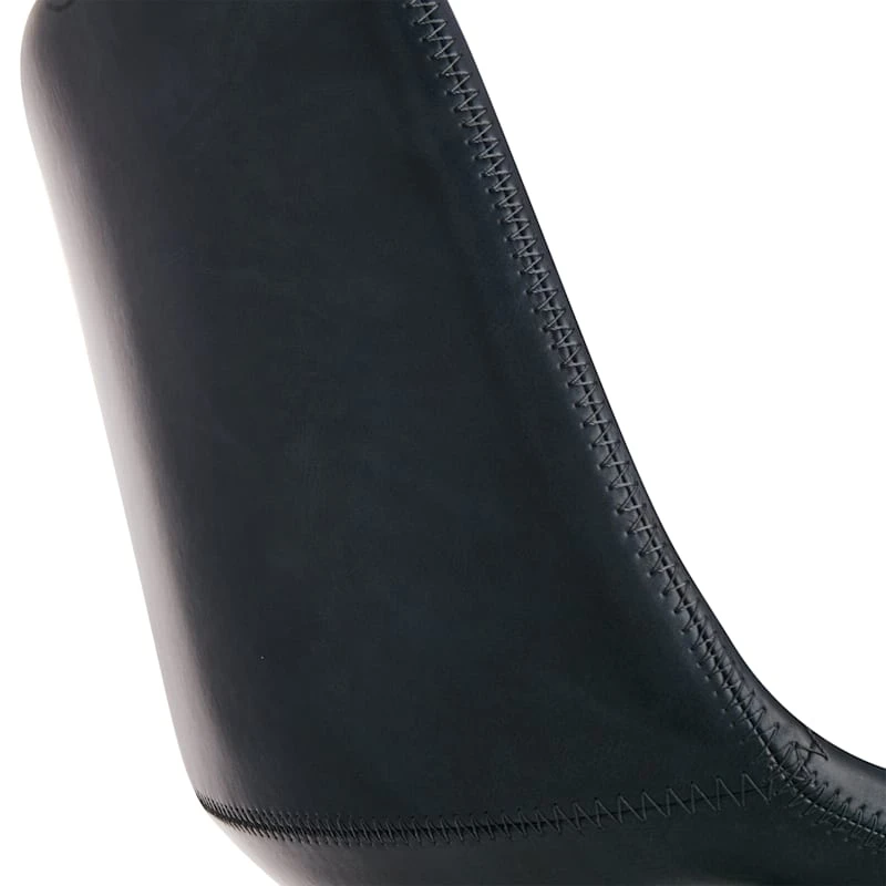 Drake Navy Blue Faux Leather Barstool 5 Drake Navy Blue Faux Leather Barstool - Image 5