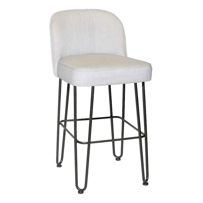 Ellen Light Grey Barstool, 30" 1 Ellen Light Grey Barstool, 30"