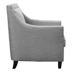 Erica Grey Accent Chair With Nailhead Trim -Hot Sale Furniture Shop erica grey accent chair with nailhead trim 2