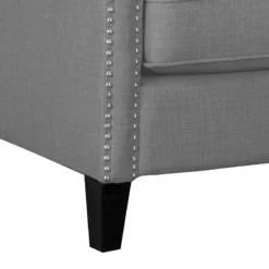 Erica Grey Accent Chair With Nailhead Trim -Hot Sale Furniture Shop erica grey accent chair with nailhead trim 4