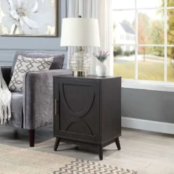 Ezra Dark Brown Cabinet With Gold Handle -Hot Sale Furniture Shop ezra dark brown cabinet with gold handle 5