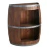 Faux Wine Barrel 2 Tier Display Shelf