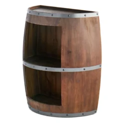 Faux Wine Barrel 2 Tier Display Shelf 9 Faux Wine Barrel 2 Tier Display Shelf -Hot Sale Furniture Shop faux wine barrel 2 tier display shelf 2