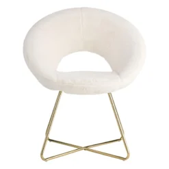 Felicity Faux Fur Accent Chair Cream -Hot Sale Furniture Shop felicity faux fur accent chair cream 2