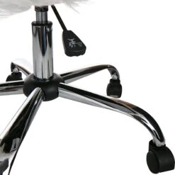 Fiona Adjustable Office Chair, White Faux Fur -Hot Sale Furniture Shop fiona adjustable office chair white faux fur 7