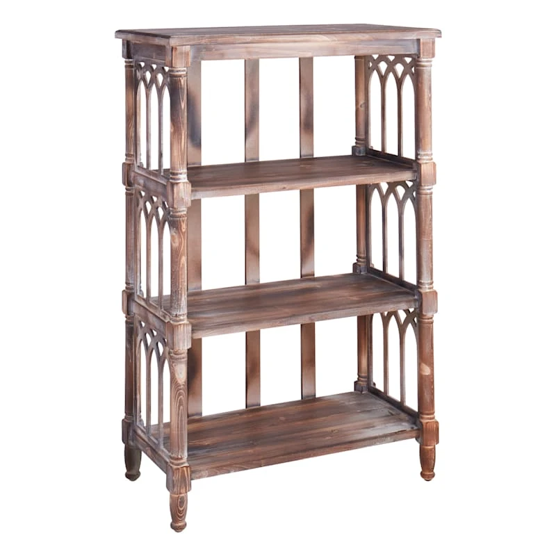 Found & Fable 4-Tier Distressed Wood Bookshelf 1 Found & Fable 4-Tier Distressed Wood Bookshelf