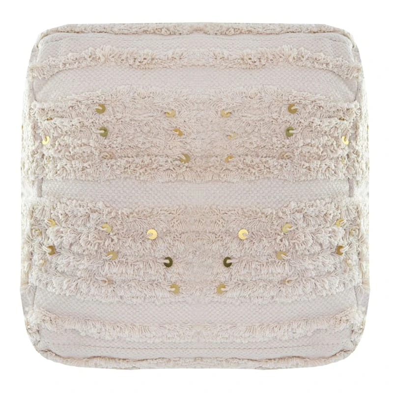 Found & Fable Amala Sequin Tufted Pouf 5 Found & Fable Amala Sequin Tufted Pouf - Image 5